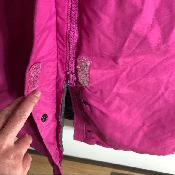 Lands End Magenta Purple Parka Jacket Coat Small Women’s Long Zipper Button - Picture 4 of 13
